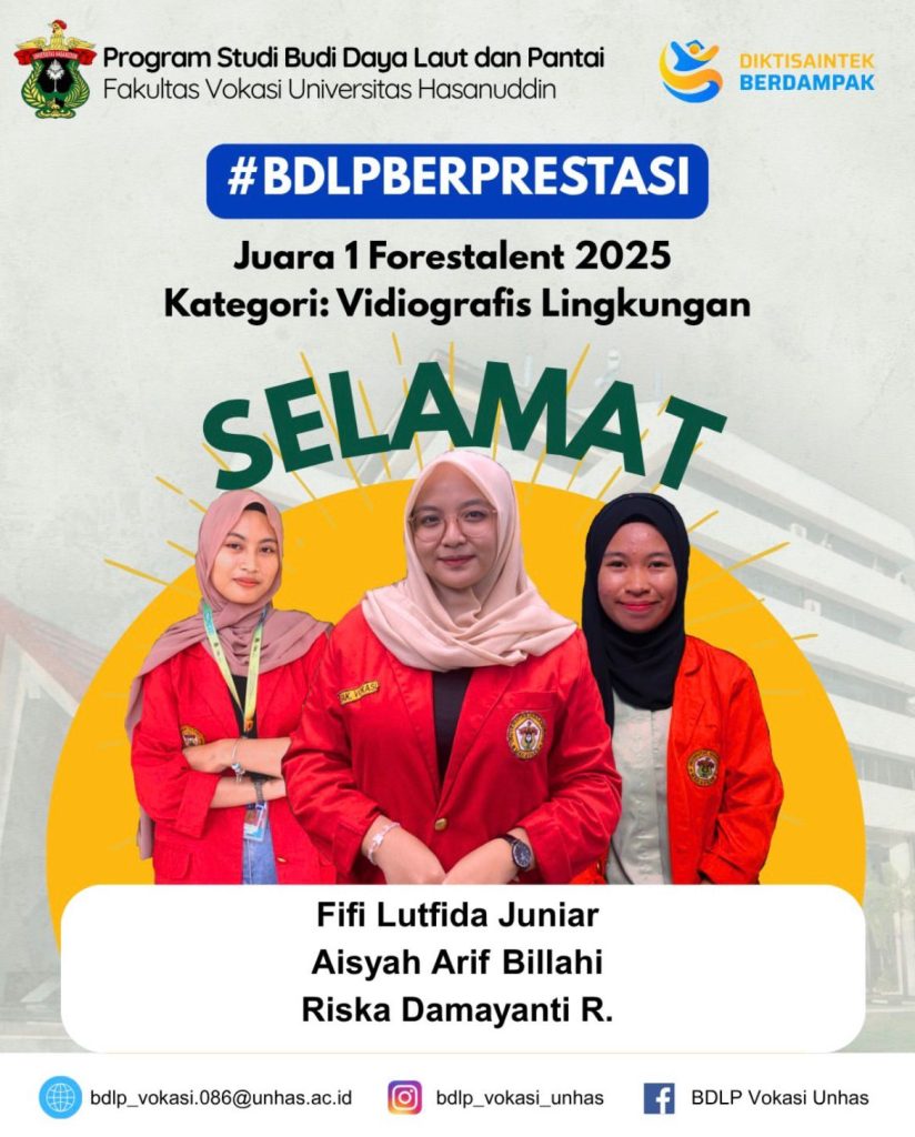 Mahasiswa BDLP Raih Juara 1 Lomba Videografis Lingkungan di Forestalent 2025